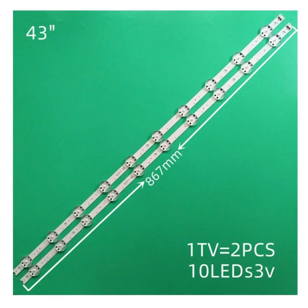 

New LED strip for TV 43LJ622V 43UJ651V 43LJ610V V17 43" ART3 43LJ614T 43LJ6140 43LJ6400 43LJ6420 43UJ654T NC430DGG 6916L-2867A