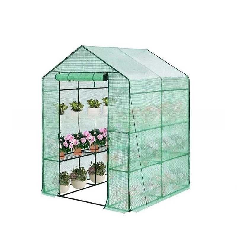 Foreign trade PE cover walk-in greenhouse, thermal insulation flower room, greenhouse, flower stand