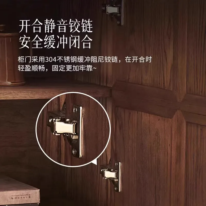 Обеденная сторона из цельного дерева для гостиной, крыльца, стеклянная дверь, чай, ясень, вино, бытовой шкафчик