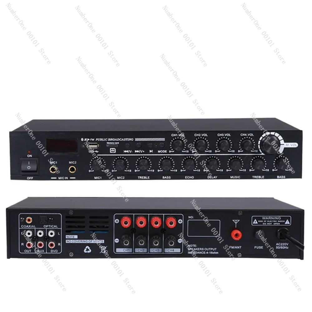 

4*80w fixed resistance power amplifier for homektv home theater amplifier