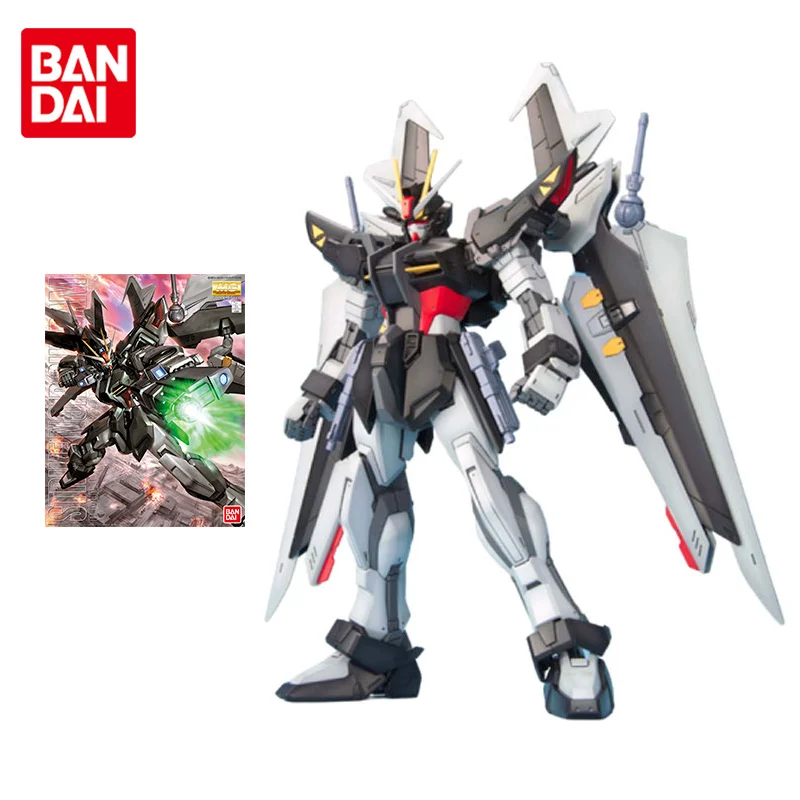 

Bandai Gundam Model Kit Anime Figure Robot Toy MG 1/100 GAT-X105E Strike Noir Genuine Gunpla Action Toy Figure Toys for Children