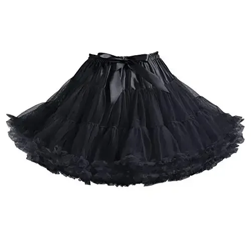 Saia de saia feminina adulto tutu inchado saia em camadas ballet tule pettisuits vestido traje underskirt