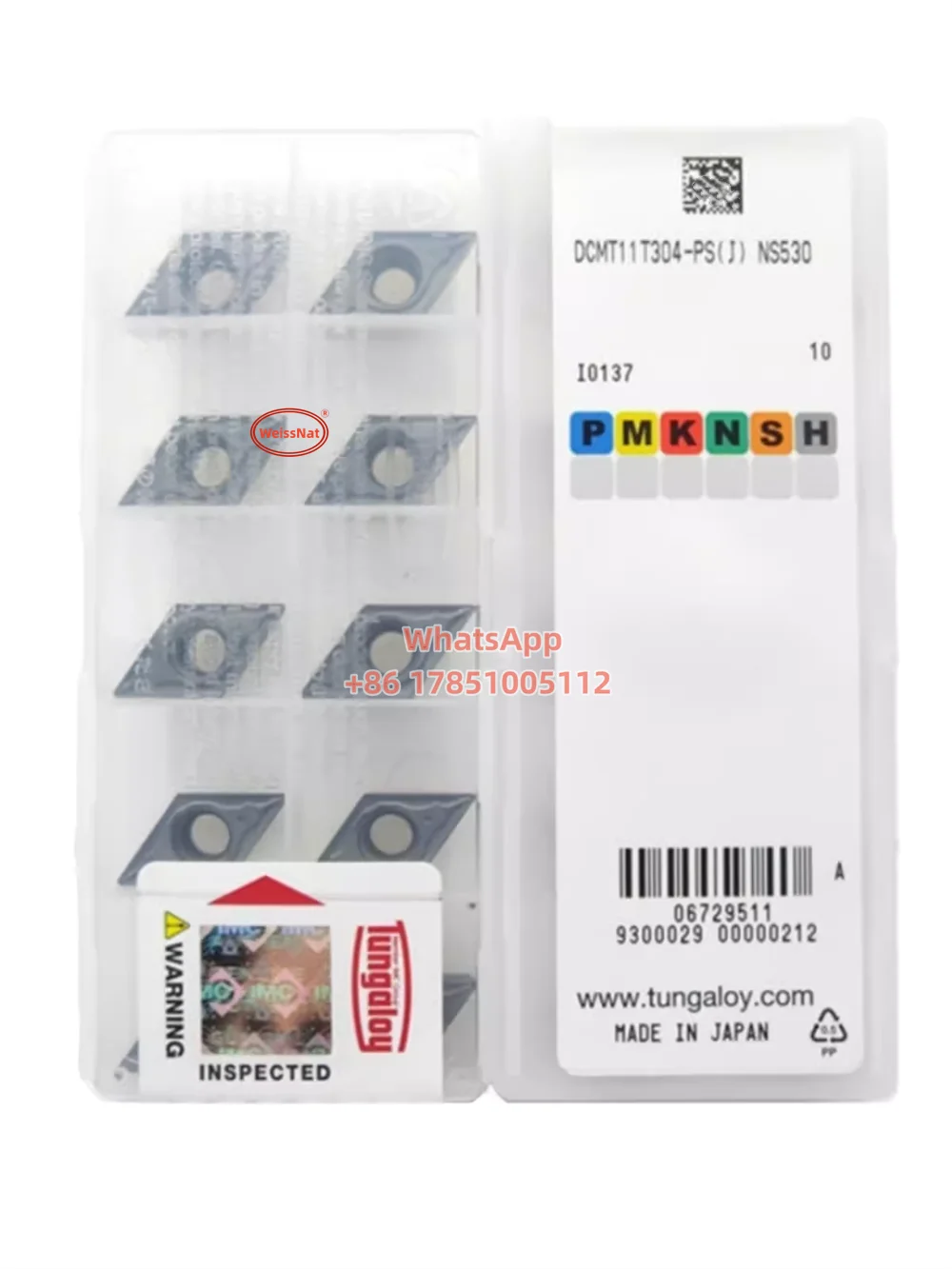 Imagem -05 - Inserção do Carboneto de Tungaloy Dcmt070202 Dcmt070204 Dcmt11t302 Dcmt11t304 Dcmt070208 Dcmt11t308 Ah725 Ah8015 Ns9530