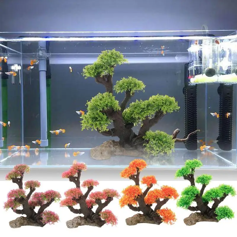 Fish Tank Plant Moss Tree Decorations Landscaping Wood Plant Root Driftwood Aquatic Plants Grass Aquarium Accessories No Moss