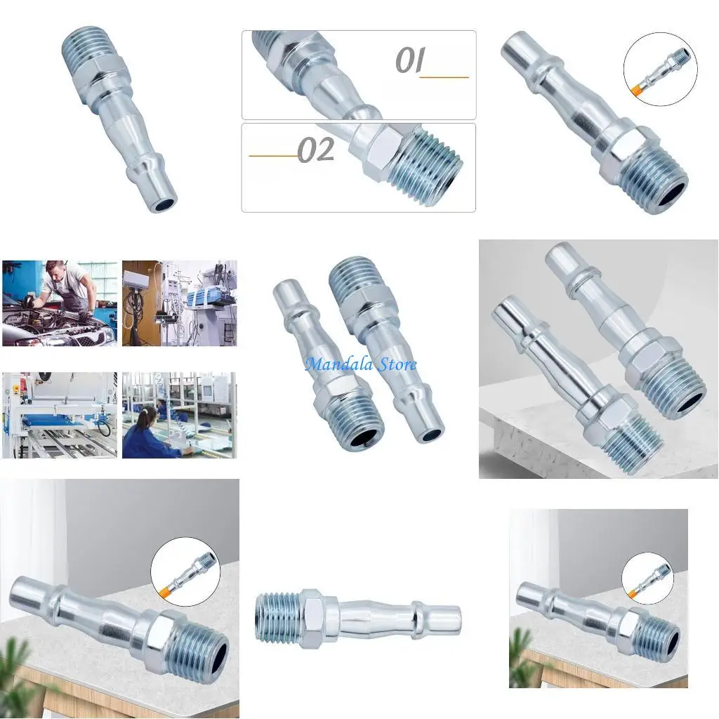 

U2JC 1/4PT Reliable Air Line Hose Joint Set 8PCS 1/4'' Pneumatic Fitting Connectors for Compressor
