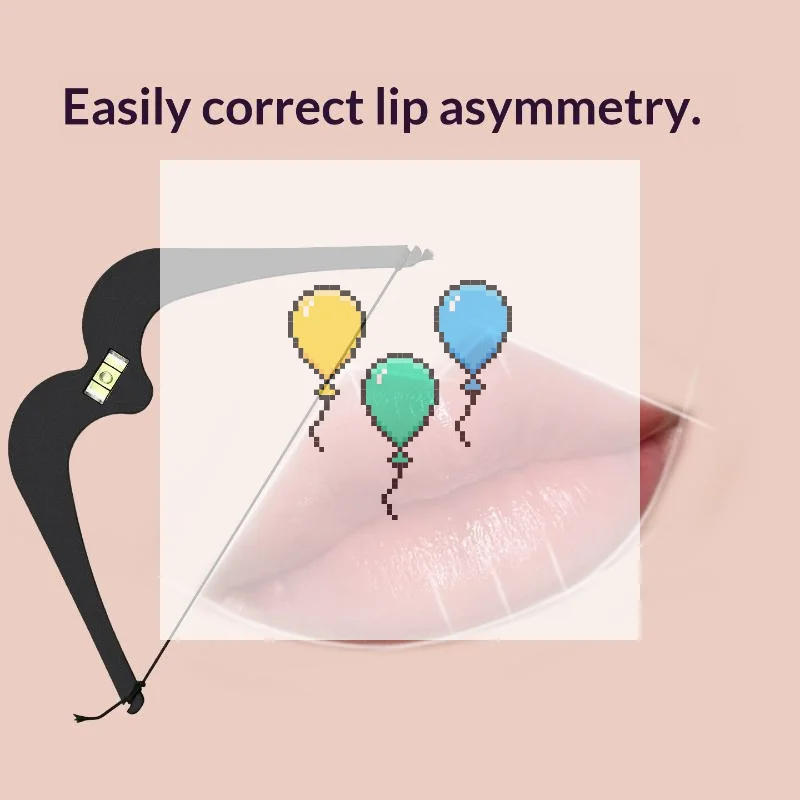1Pcs Lip Leveling Ruler Permanent Makeup Lip Mapping Tool With Spirit Level For Symmetric Lip Shape Tattoo Positioning Measurin