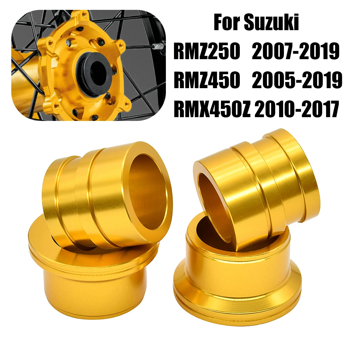 

For Suzuki RMZ250 RMZ450 RM Z250 Z450 RMX450Z RMX 450Z 2007-2015 2016 2017 2018 2019 Motorcycle CNC Front Rear Wheel Hub Spacer