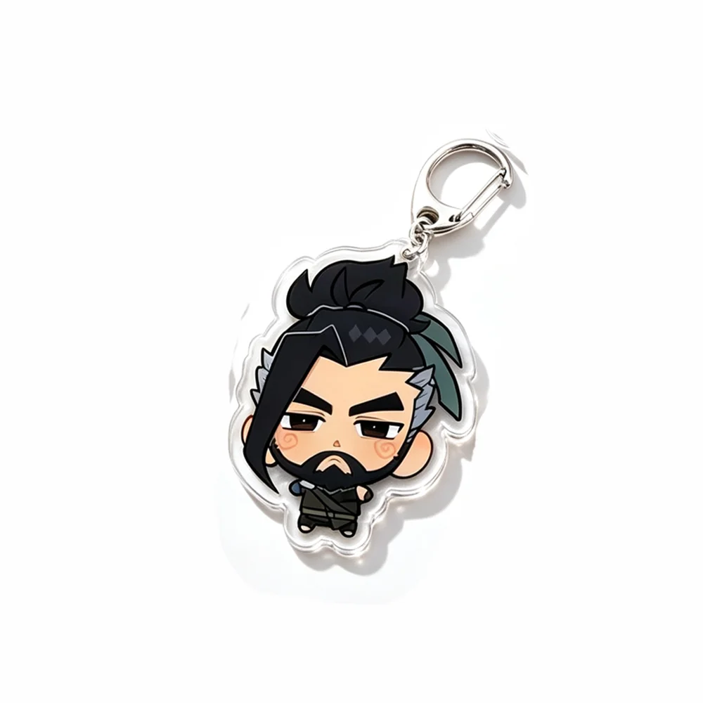 for Overwatch Game Peripheral Cassidy McCree Zenyatta Hanzo D Va Acrylic Keychain Cartoon Cute Decoration Pendant Festival Gift view 6
