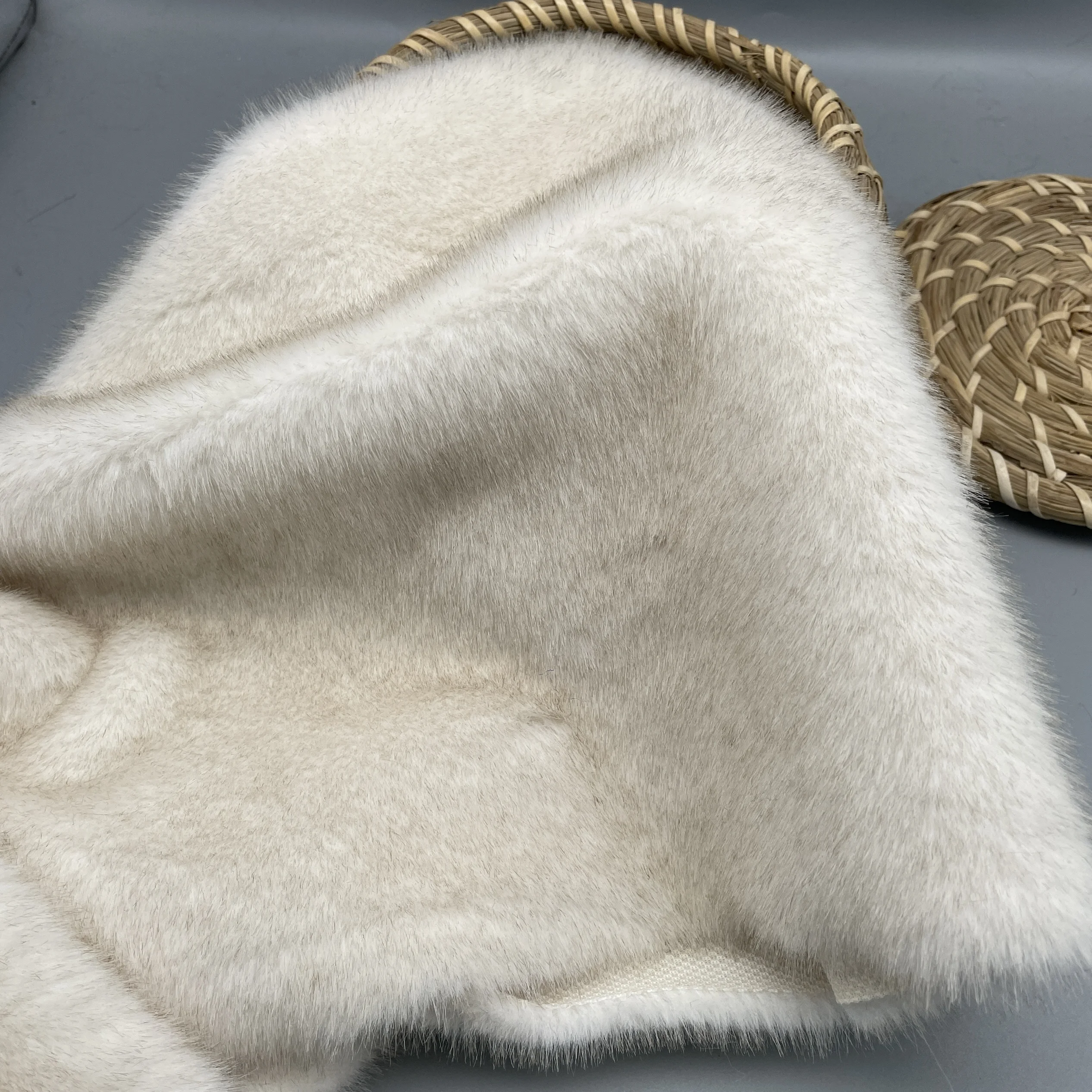 10mm Long Fur Imitation Mink Fabric for Thick Dense Soft Touch Cotton Doll Clothes Cloth Diy By The Meter Sewing Material image 3