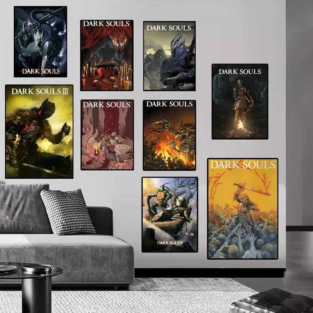 Horror Dark Fantasy D-Dark Soul Game Classic Movie Posters HD Quality Poster Wall Art Painting Study Nordic Home Decor