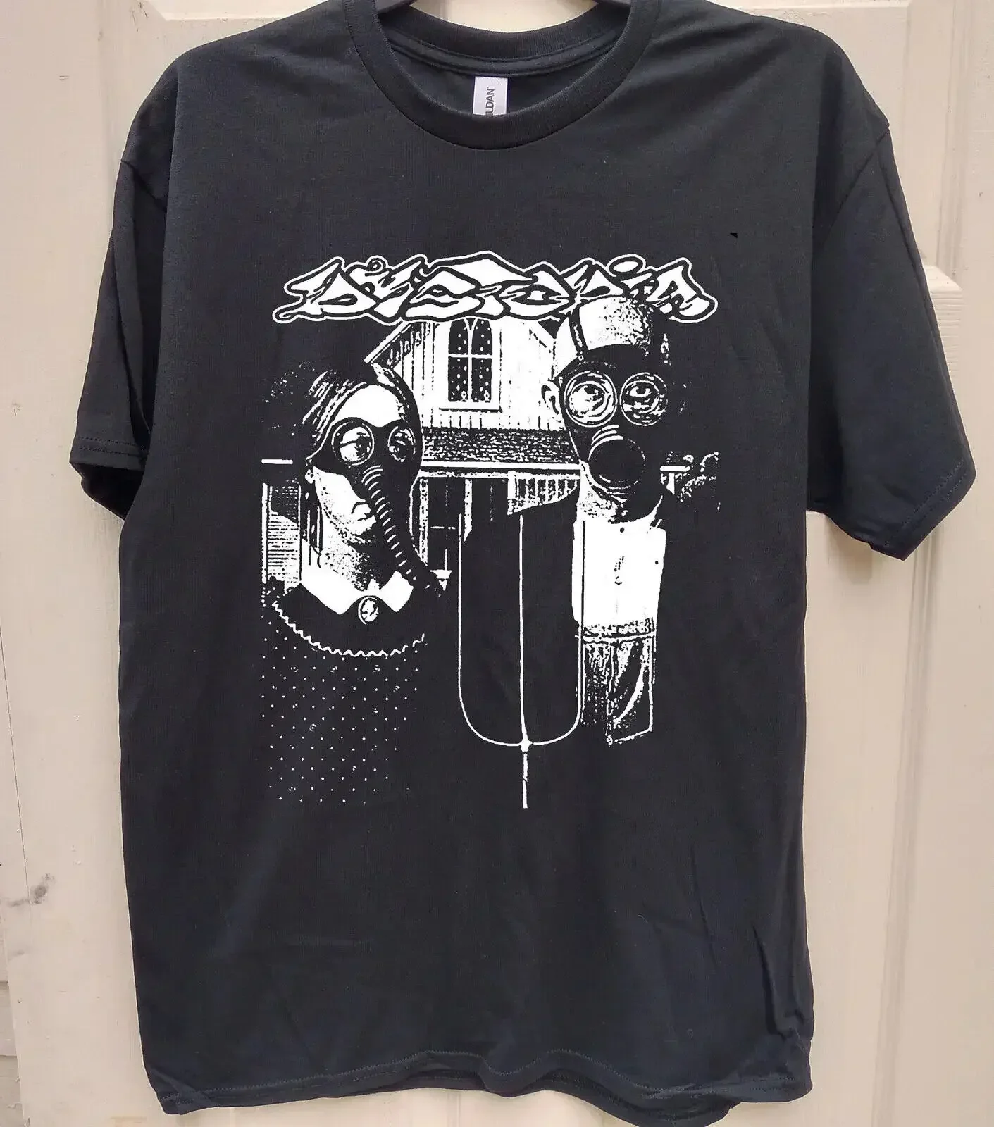 

Dystopia Band Tshirt Classic in Black Cotton Graphic Tshirt Reprint S-5XL KH5624