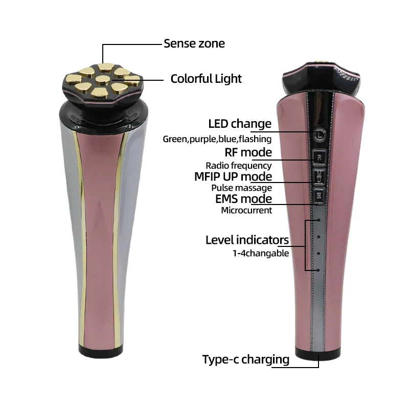 NEW Skin Care RF Radio Frequency EMS Pulse Massager LED Photon Therapy Rejuvenation for Skin Tightening Lifting Sagging Wrinkles