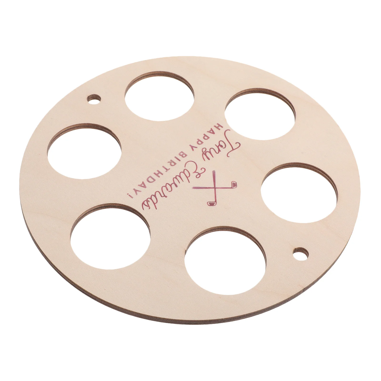 6 حفرة كرة جولف رف شاشة منظم خشبي مستدير مكتب منضدية ديكور تخزين كرة جولف عرض جامع هدية