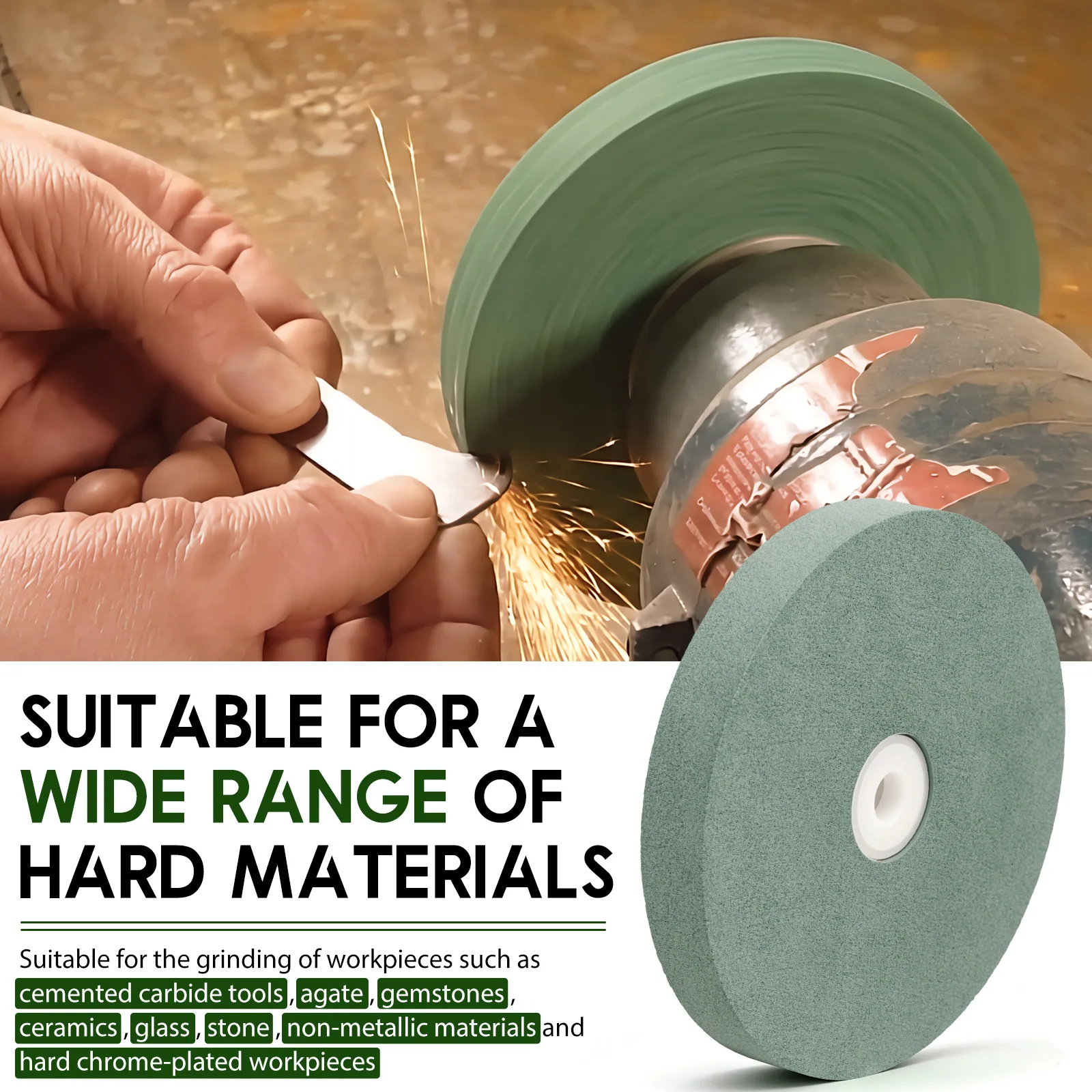 145mm Silicon Carbide Grinding Wheel Knife Sharpening Stone 150Grits Cement Metal Grinding Polishing Trimming Wheels