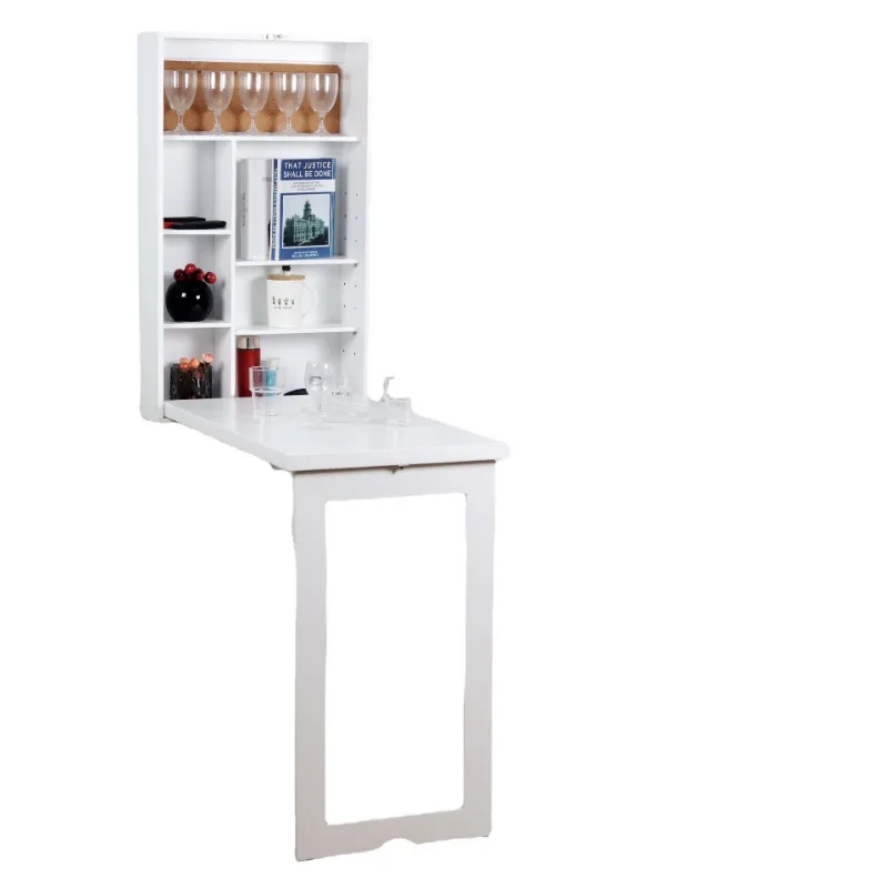 Solid wood wall-mounted wall-mounted folding home learning computer balcony living room bar apartment eating book dining table
