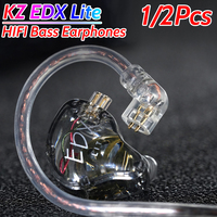 KZ EDX Lite IEM Monitor Headphones Dynamic HIFI Bass Music Earbuds In Ear Wired Earphones Noise Cancelling Sport Gaming Headsets