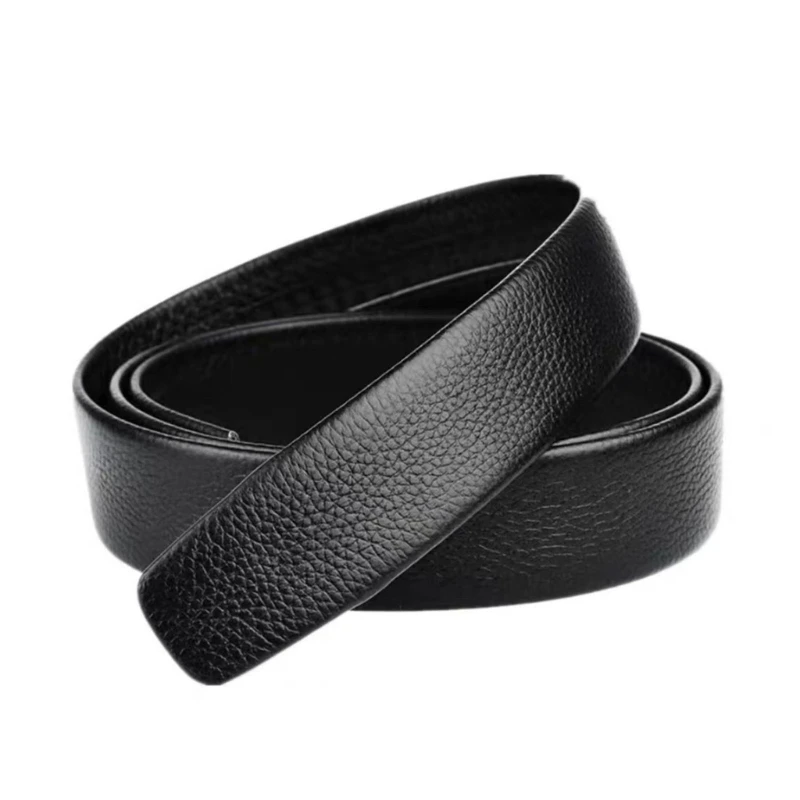 Leather Belt Without Buckle For Men No Buckle Belt Leather Automatic Belt Men Waistband Pant Belt Men Belt No Buckle