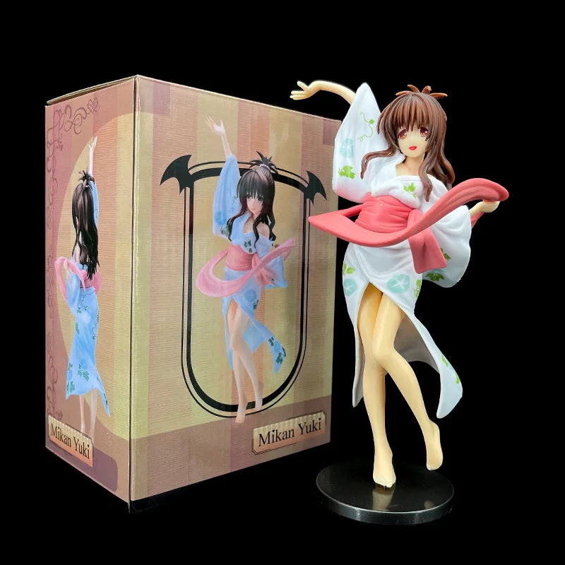 20cm Japan Anime Figure Yuuki Mikan Y-style To LOVE Ru Darkness Standing Position Girl Action Figure Models In retail Box