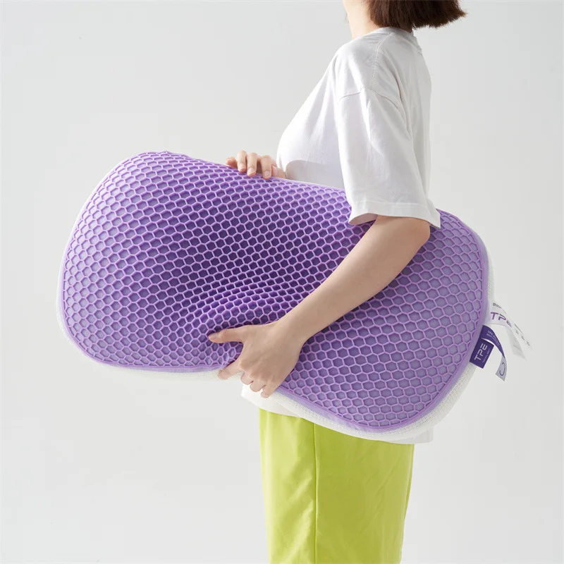 1PC TPE Polymer Structure Cat Belly Pillow Enjoying Sleep Pillow High Elastic Breathable Pressure Relief Neck Protection pillow