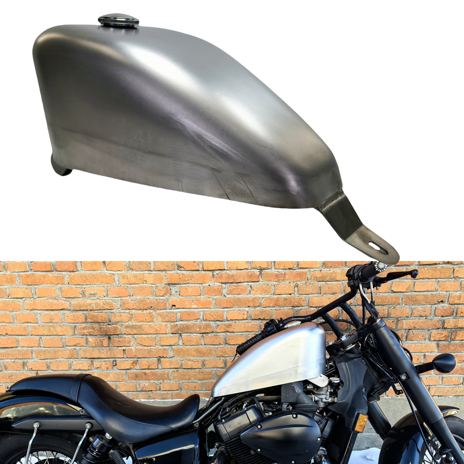 9L Motorcycle Petrol Gas Fuel Tank For Honda VT750 SHADOW 750 2010-2023 EFI Version Oil Can Accessories