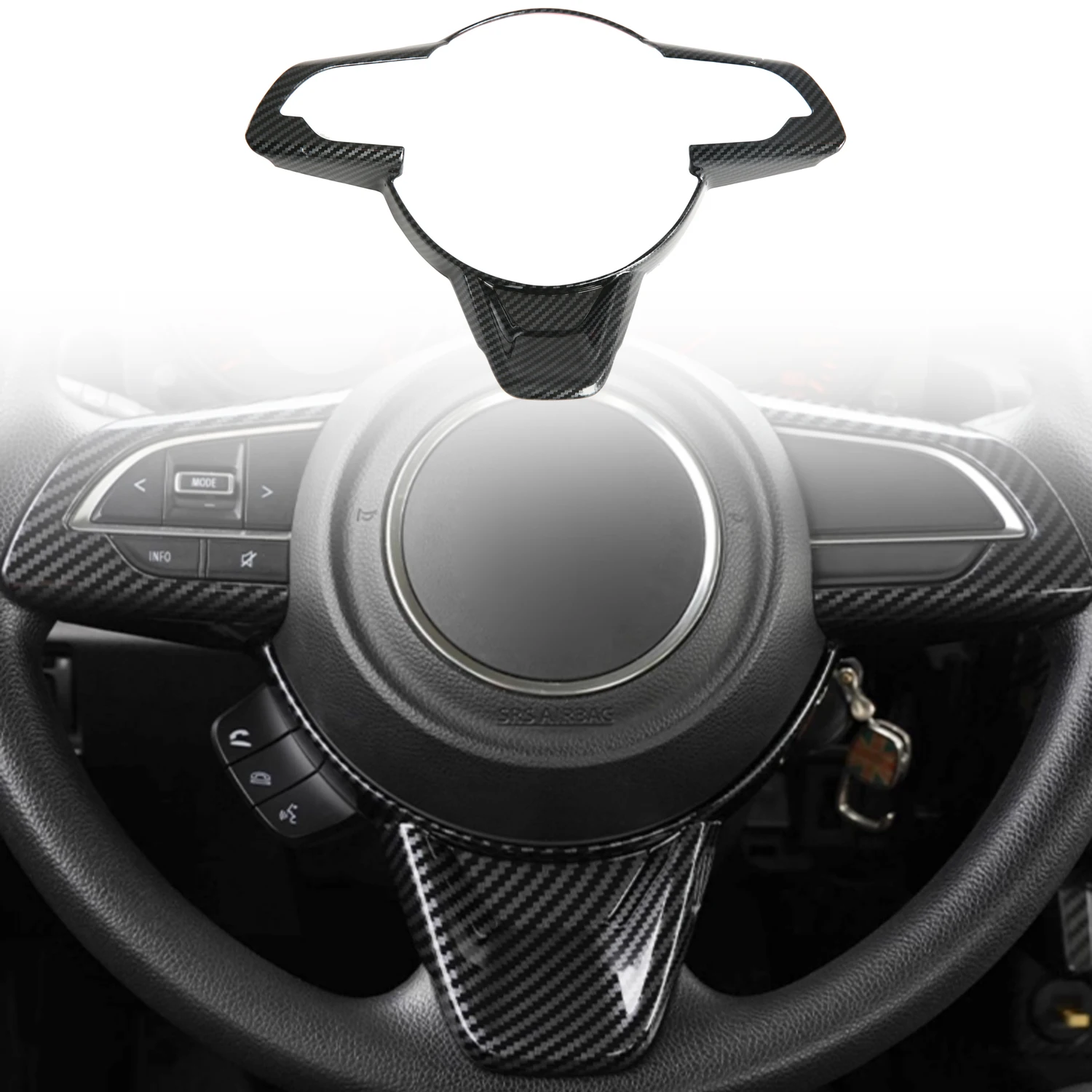 

Car Accessories for Suzuki Jimny 2019-2025 ABS Steering Wheel Cover Trim Car Interior Styling Decoration