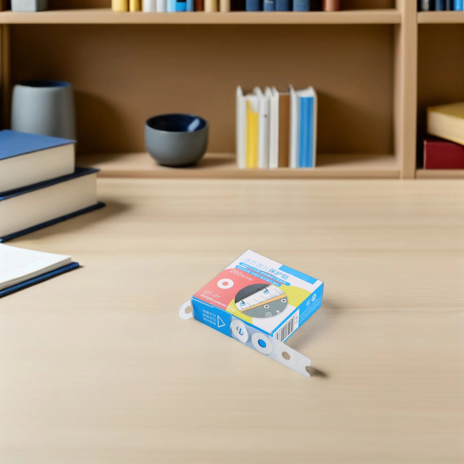 750 szt. Naklejek wzmocniających dziurki, białe, ultracienkie, mocny klej do dokumentów, książek, papierów, do użytku biurowego i szkolnego, do dziurkowania papieru.