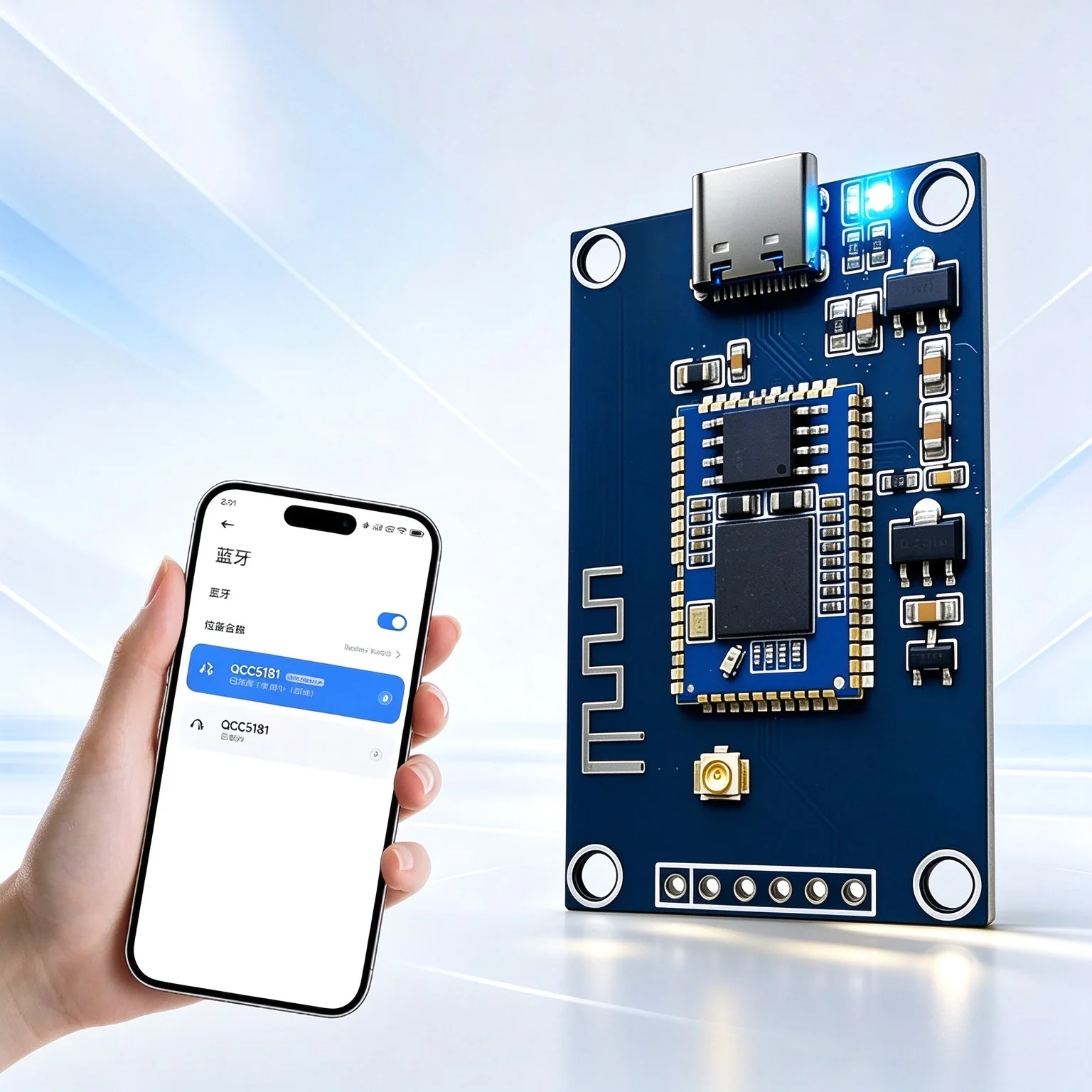 Board For QCC5181 Bluetooth 6.2 Audio Receiver LDAC LHDC HiFi I2S Output Module Replacement Accessories