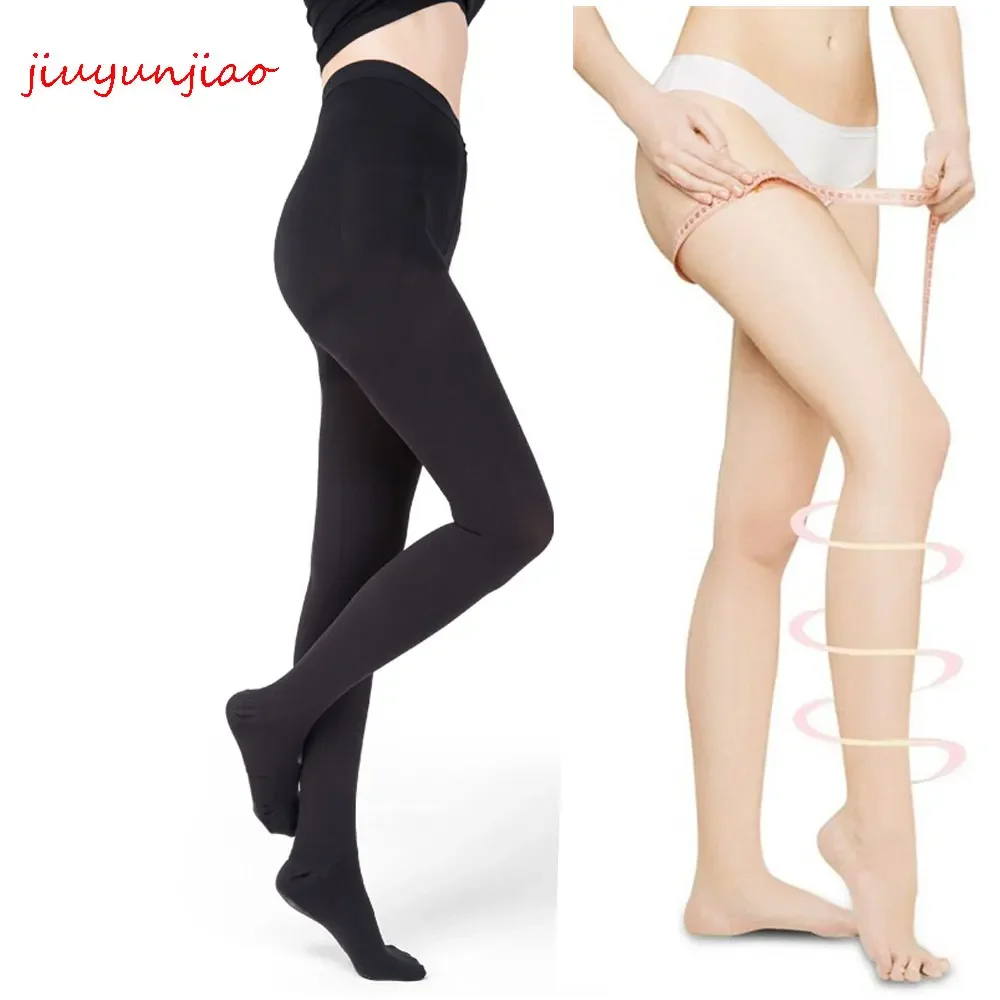 Unisex Men Medical Compression Socks  Opaque Tights,Best Support 30-40 MmHg Pantyhose for Varicose  Travel Flight Closed Toe