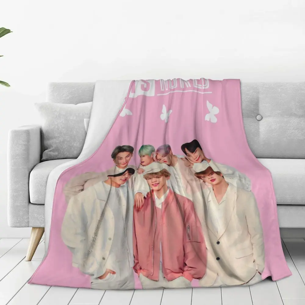 NEW Kpop-Bts Blankets and Throws Super Soft Thermal Indoor Outdoor Blanket for Living Room Bedroom Travel