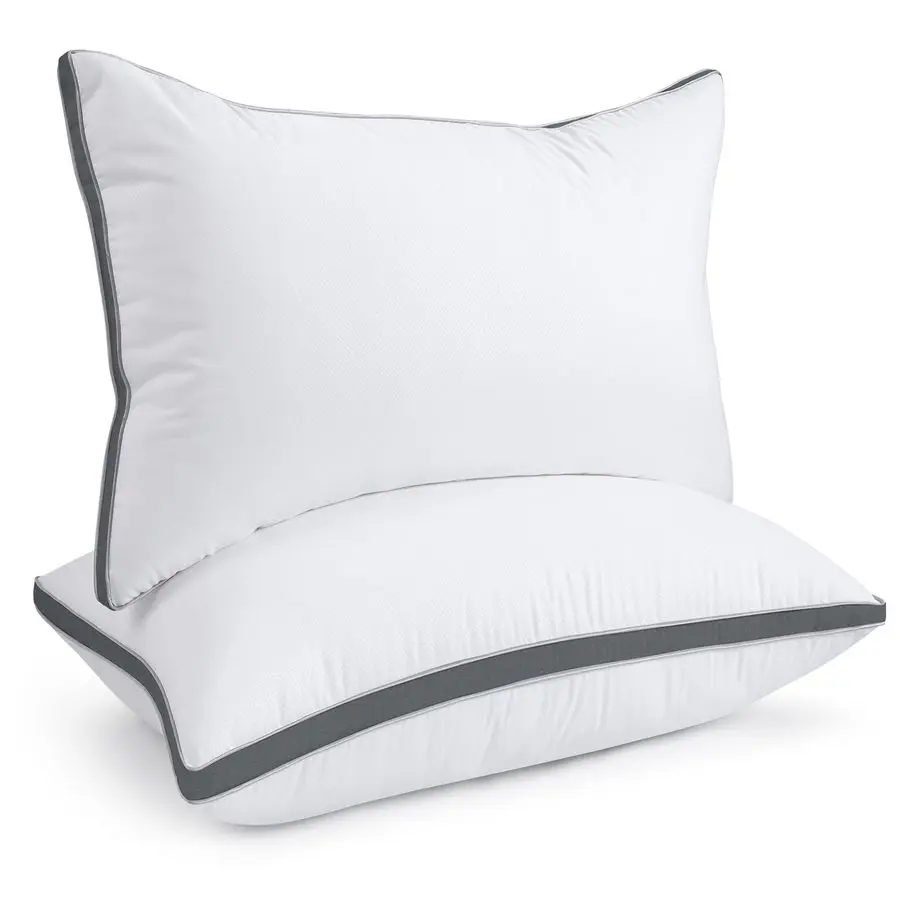 

Подушки Queen Size, комплект из 2 штук, гостиничного качества, охлаждающие, с наполнителем из искусственного пуха, с боковыми вставками, для сна на боку, спине или животе, Da