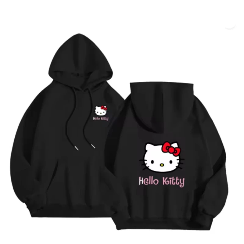 

Women's MINISO Hello Kitty Hooded Pullover Sweatshirt Adorable Style Soft Material Perfect And Fashionable Trendy Street Outfits