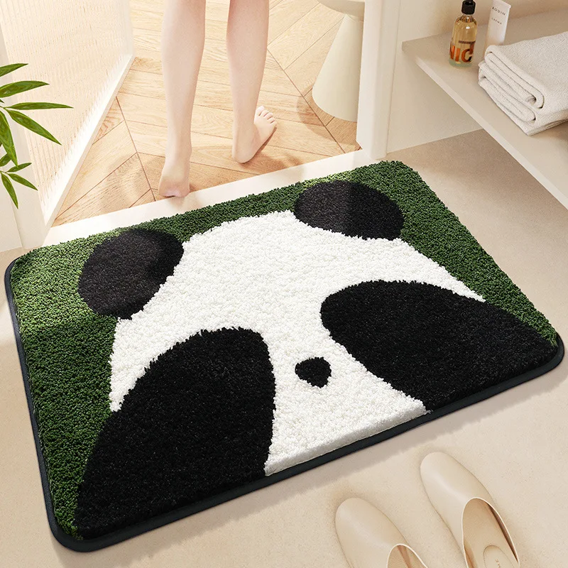 

Flocking Cartoon Panda Rug,Water Absorption in Bathroom,Anti-slip and Wear-resistant,Home Decoration,Living Room,Foot Pad,Carpet