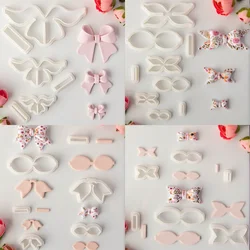 2Pcs/3Pcs Set Bows Shaped Polymer Clay Earring Cutters Dangle Bowknot Clay Molds For DIY Pendant Hair Clip Handmade Making