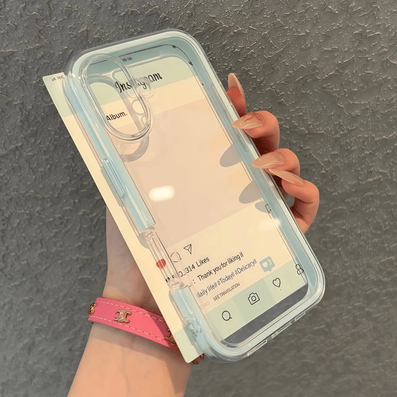 Luxury Transparent Candy Phone Case For iPhone 11 12 13 14 15 16 17 18 Pro Max Plus Air Clear Shockproof Bumper Back Cases Cover