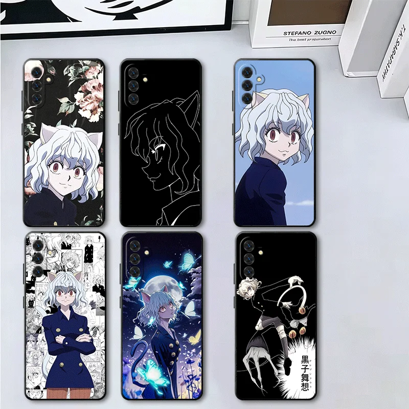 Hunter X-Hunters Pitou Soft Phone Case for Samsung A17 A37 A57 A16 A26 A36 A56 A15 A25 A35 A55 A14 A24 A34 A54 A13 A33 A53 Black