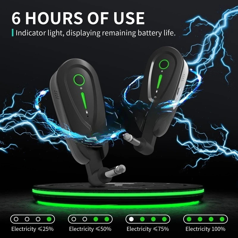 Wireless guitar receiver, guitar pickup guitar plug and play amplifier