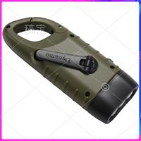 AUU-Mini Emergency Hand Crank Dynamo Solar Flashlight Rechargeable LED Light Lamp Charging Powerful Torch For Outdoor Camping
