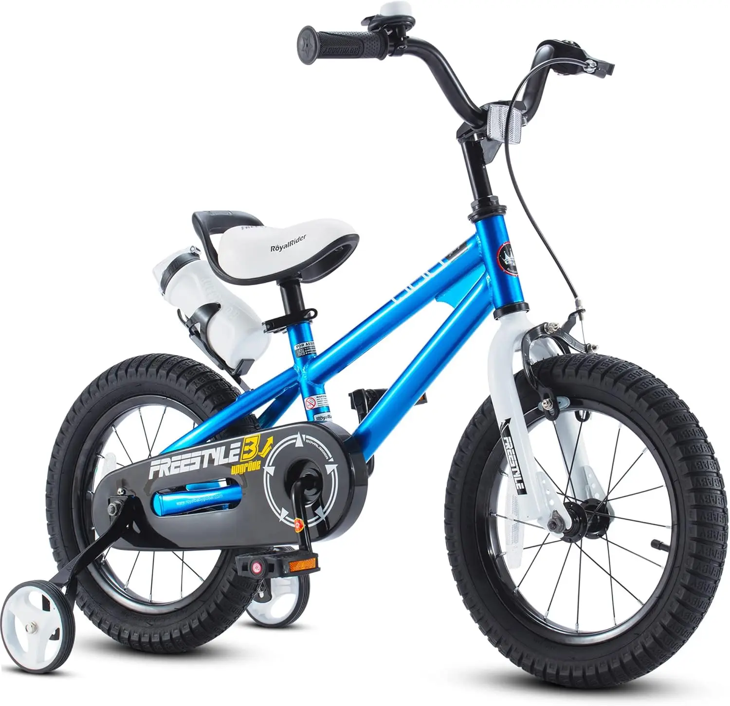 Freestyle Kids Bike 12 14 16 18 20 Inch Bicycle, Training Wheels or Kickstand Available, for Boys Girls Ages 3+ Years