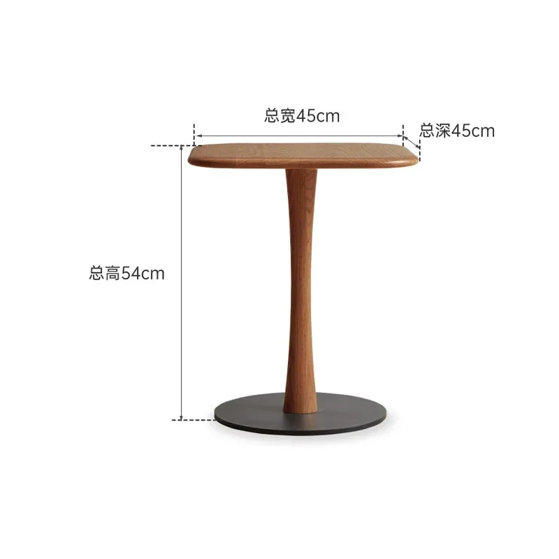 Solid wood edge few living room new Chinese sofa side, table household small apartment, black walnut small square few