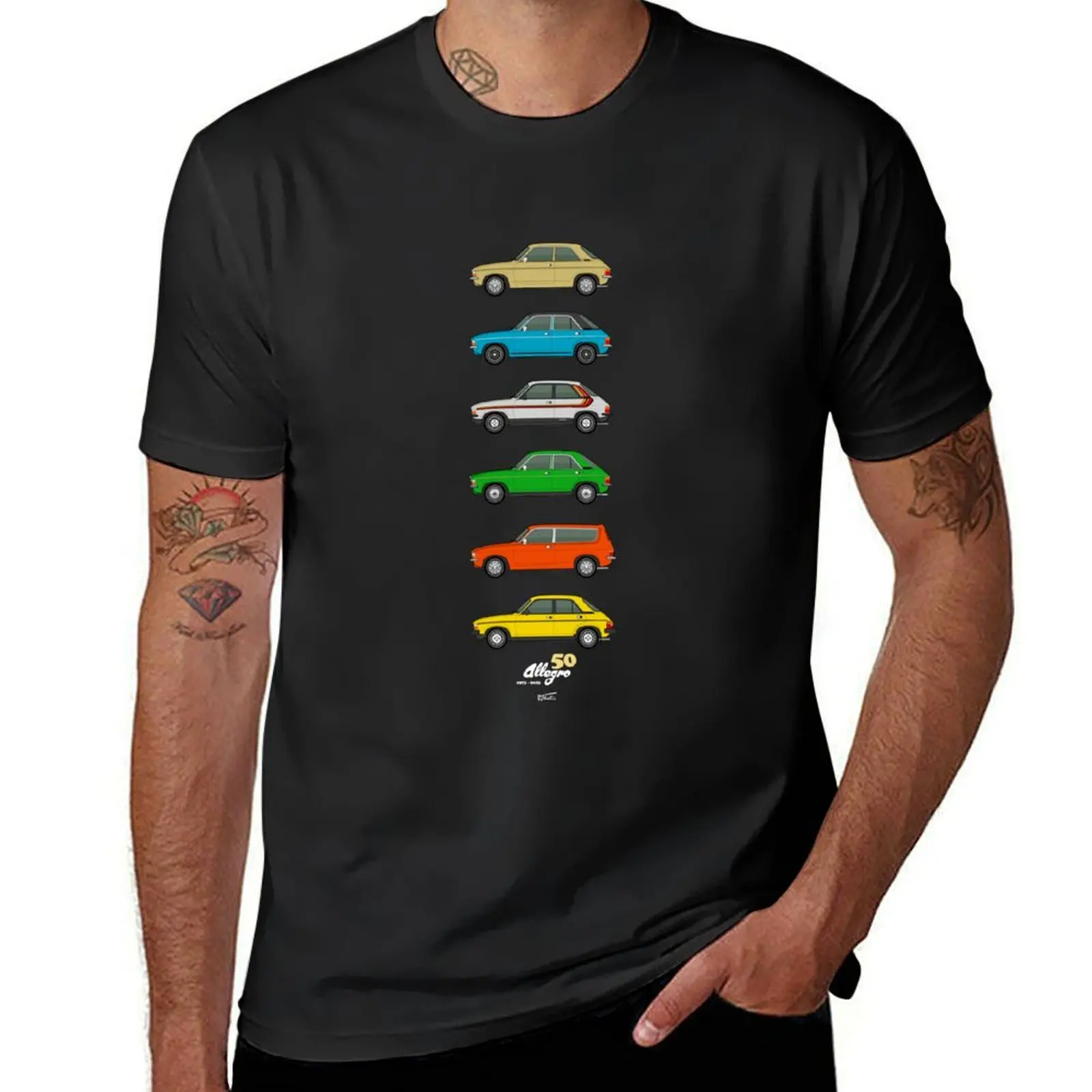 Austin Allegro 50th Classic car collection T-Shirt customizeds blacks vintage heavyweights oversized t shirts for men