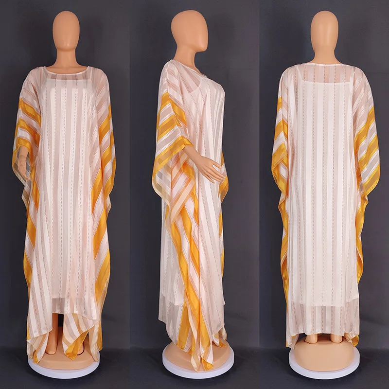 Vestido blanco bordado africano para mujer, bata de talla grande, Jersey suelto para primavera y otoño, vestidos de boda blancos, ropa de Kanga