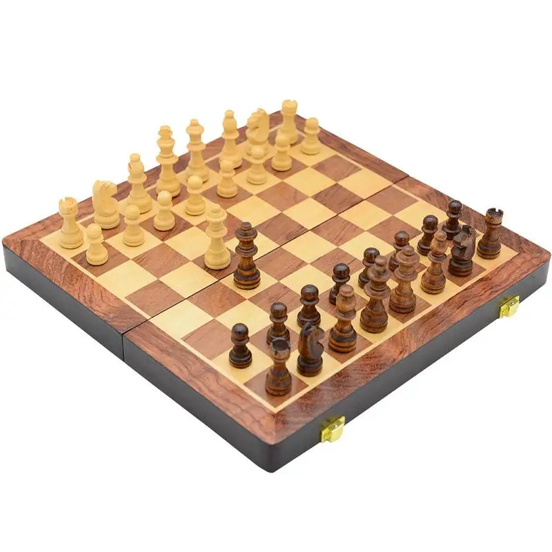 

Wooden Folding Magnetic Chess Magnetic Pieces early Educational Games for Students Entertainment toys for kids games accessories