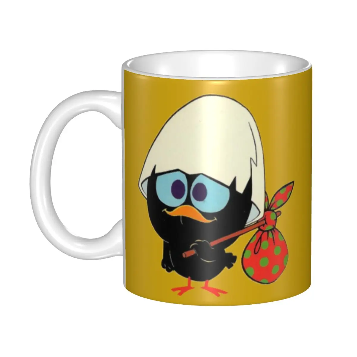 Kawaii Calimero Chiken Mugs Custom Cartoon Anime Coffee Ceramic Mug Creative Present Outdoor Work Camping Cups