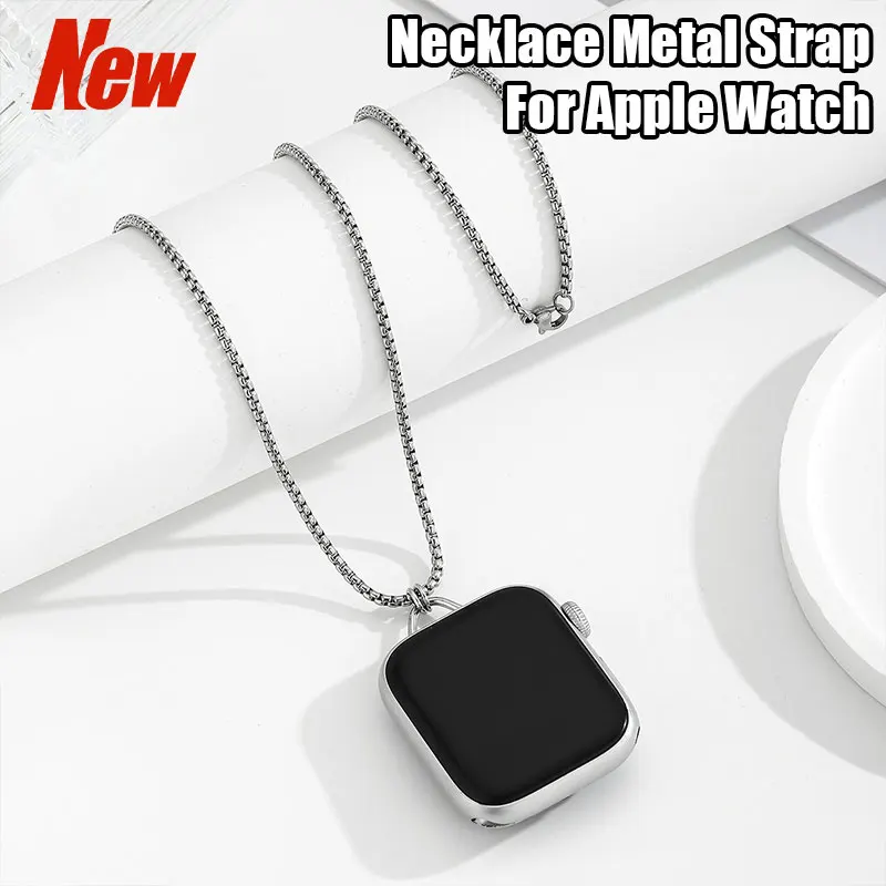 Necklace Metal Strap For Apple Watch Series 11 10 8 7 SE 6 5 4 3 For iwatch Ultra 3 2 49mm 41mm 45 40 44mm 38 42 Necklace Band