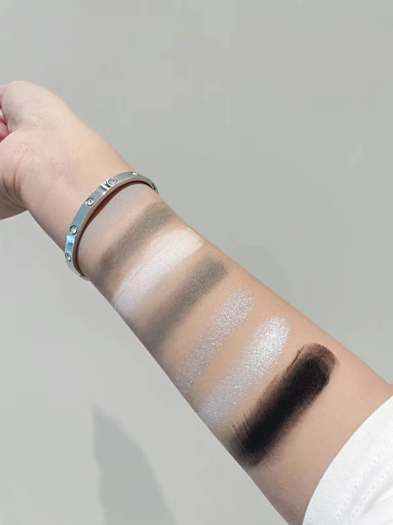 K'APEINE의 15색 나이트 나이트 아이섀도우 디스크 펄 매트 다크 그레이 다크 스모키 메이크업