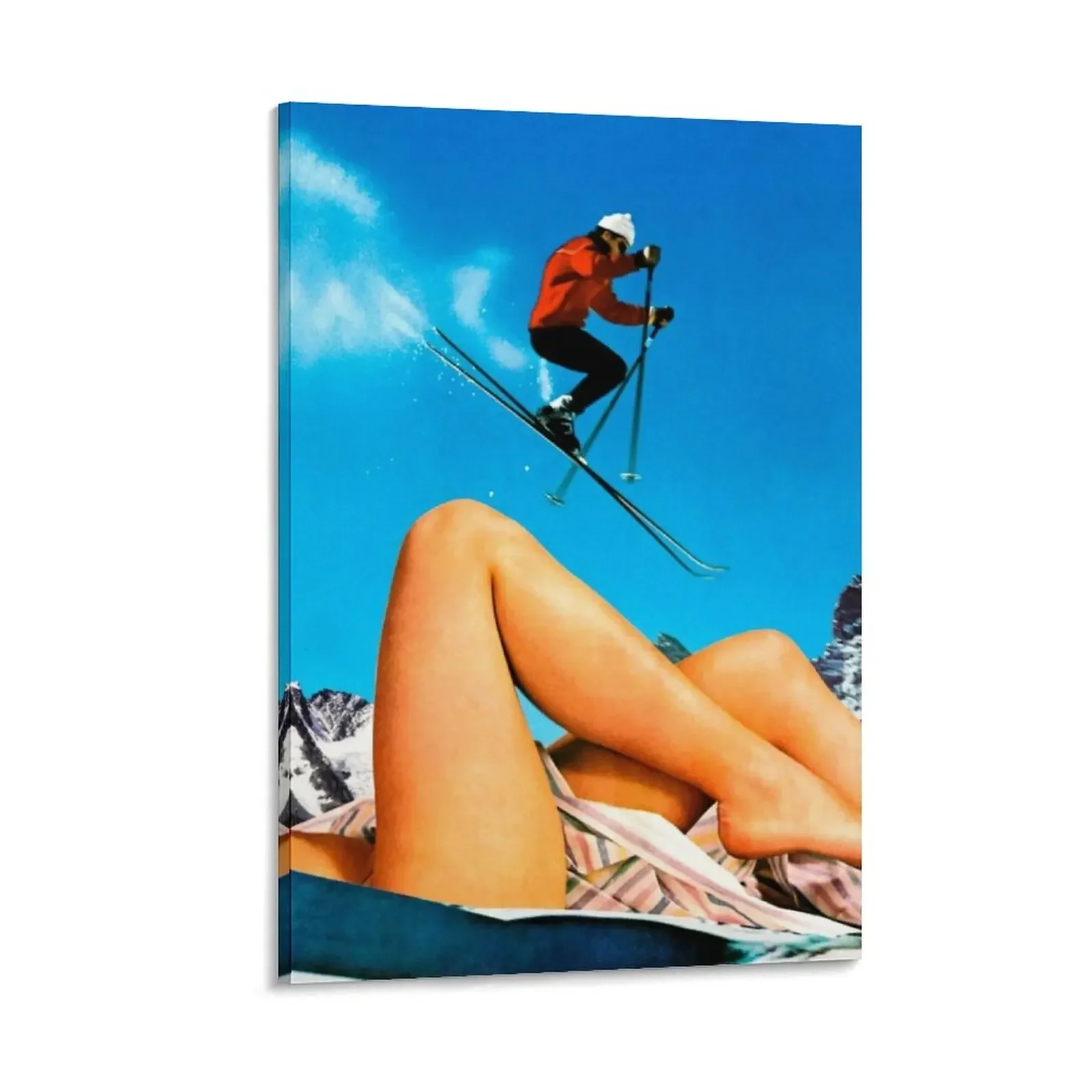

Skiing Time Canvas Painting decorative items for home home decor interior decorative picture for living room ornaments for home