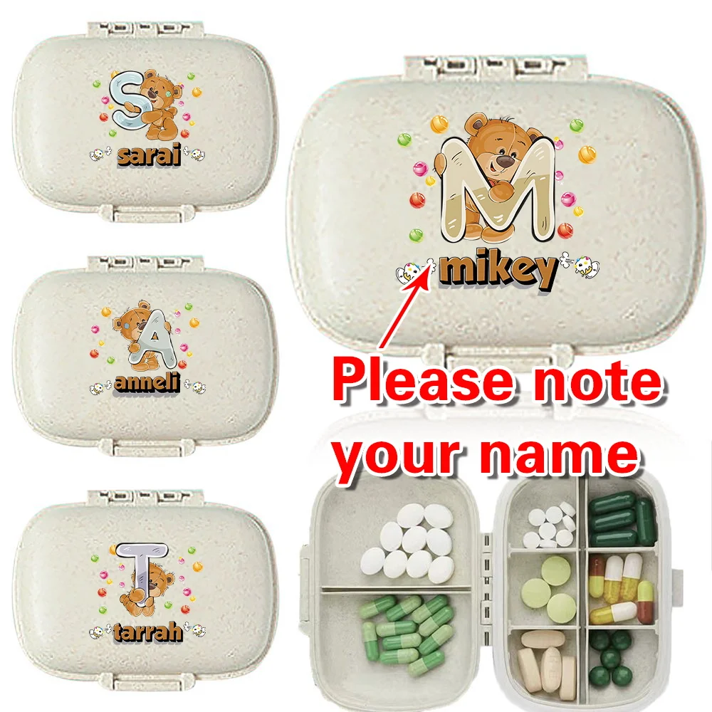

Персонализированное индивидуальное имя, портативная аптечка, дорожная мини-коробка для таблеток, витаминная медицинская упаковка, футляр для хранения