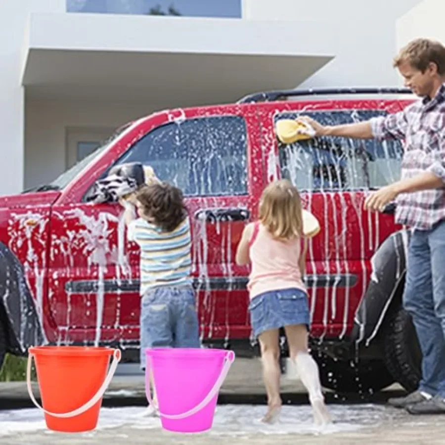 Cubo de playa de arena de 5 pulgadas con palas, cubo de agua para diversión en la playa, gran accesorio para fiesta de verano (24 cubos + 24 palas)
