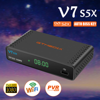 GTMEDIA V7 S5X ECAM/CCAM,DVB-S/S2/S2X Satellite TV Receiver 1080P FHD Support AVS+,CCM,ACM,VCM,Multi-stream/T2-MI With USB Wifi