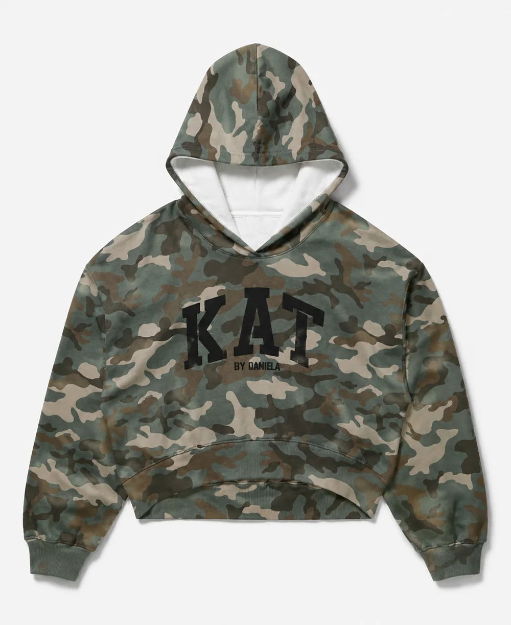 2026 Men Women Kids KATSEYE Camouflage Hoodie Double Sided Print Hooded Sweatshirt Concert Merch Fan Streetwear KAT Graphic Top